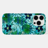 Nalani Hawaiian Tropische Garden Blauwgroen Case-Mate iPhone Case (Achterkant (horizontaal))
