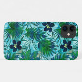 Nalani Hawaiian Tropische Garden Blauwgroen Case-Mate iPhone Case (Achterkant (horizontaal))