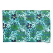 Nalani Hawaiian Tropische Garden Blauwgroen Kussensloop (Voorkant)