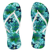 Nalani Hawaiian Tropische Garden Blauwgroen Teenslippers (Voetbed)