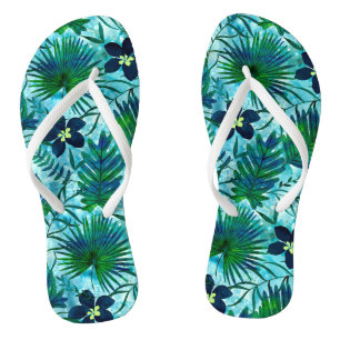 Nalani Hawaiian Tropische Garden Blauwgroen Teenslippers