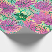 Nalani Hawaiian Tropische Garden Fuchsia Cadeaupapier (Hoek)