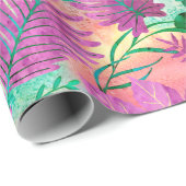 Nalani Hawaiian Tropische Garden Fuchsia Cadeaupapier (Rol Hoek)