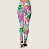 Nalani Hawaiian Tropische Garden Fuchsia Leggings (Achterkant)