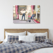 Nalatigheid, bord 1 van 'Het vereiste diploma' Canvas Afdruk (Insitu (Slaapkamer))