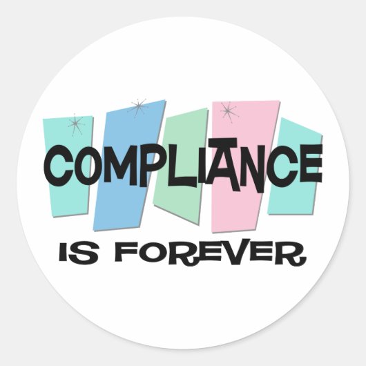 Naleving is nooit ronde sticker (Voorkant)