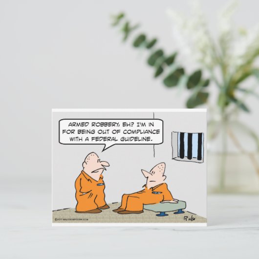 naleving van het federale richtsnoer gevangenen briefkaart (Staand voorkant)