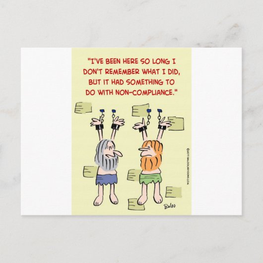 Naleving van niet-naleving hangende gevangenen briefkaart (Voorkant)