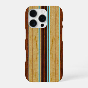 Nalu Hou Nep Koa Houten Surfplank Aqua iPhone 16 Pro Hoesje