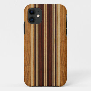 Nalu Lua Faux Koa Wood Surfboard iPhone 5 Hoesjes