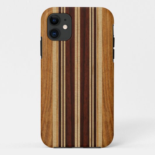 Nalu Lua Faux Koa Wood Surfboard iPhone 5 Hoesjes (Achterkant)