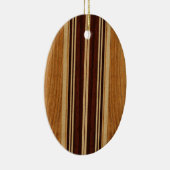 Nalu Lua Faux Koa Wood Surfboard Keramisch Ornament (Rechts)