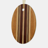 Nalu Lua Faux Koa Wood Surfboard Keramisch Ornament (Links)