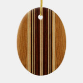 Nalu Lua Faux Koa Wood Surfboard Keramisch Ornament (Voorkant)