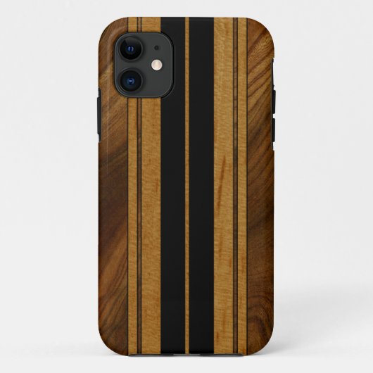 Nalu Mua Faux Koa Wood Surfboard iPhone 5 Hoesjes (Achterkant)