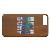 Nalu-Surf Hawaiaanse Golfplaat van Nep Koa Hout Case-Mate iPhone Case (Achterkant (Horizontaal))