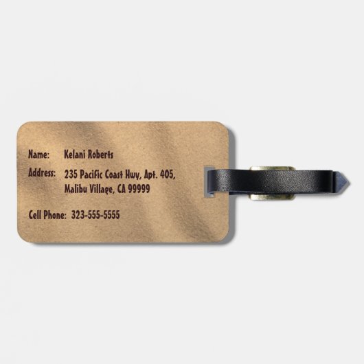 Nalu Surf Hawaiian Beach Bagagelabels (Achterkant horizontaal)