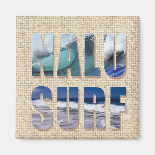 Nalu-Surf Island Woorden Magnet (Voorkant)