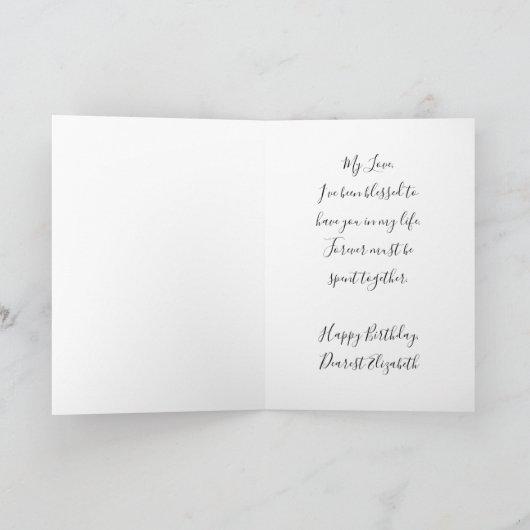 Nam Bloesem/Rood/Liefde/Verjaardag toe Kaart (Binnen)