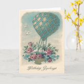 Nam de Ballon van de Hete Lucht van de duif Kaart (Gele Bloem)