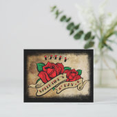 Nam de Gelukkige Valentijnsdag van het tattoo toe Feestdagenkaart (Staand voorkant)