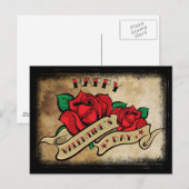 Nam de Gelukkige Valentijnsdag van het tattoo toe Feestdagenkaart (Voorkant / Achterkant)