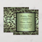 Nam de Groene & Zwarte Uitnodiging van de (Voorkant / Achterkant)