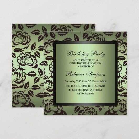 Nam de Groene & Zwarte Uitnodiging van de