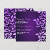 Nam de Paarse & Witte Uitnodiging van de (Voorkant / Achterkant)