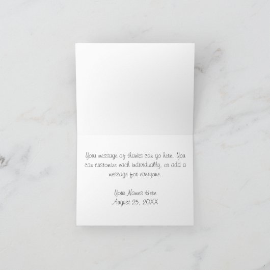 Nam Dwars | dank u toe Bedankkaart (Binnen)