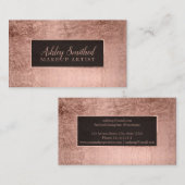 Nam eenvoudige faux van de typografie gouden visitekaartje (Voorkant / Achterkant)