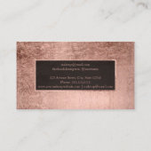 Nam eenvoudige faux van de typografie gouden visitekaartje (Achterkant)