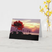 Nam en het Lege Wenskaart van de Zonsondergang toe Kaart (Gele Bloem)