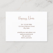 Nam Gouden BloemenMandala toe Visitekaartje (Achterkant)