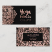 Nam gouden de yogatypografie van boho visitekaartje (Voorkant / Achterkant)
