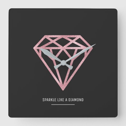 Nam Gouden Diamant toe Vierkante Klok (Voorkant)