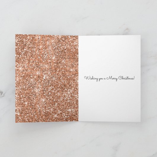 Nam Gouden Kerstmis Glam toe Feestdagen Kaart (Binnen)