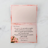 Nam het Hart van het Bloemblaadje - binnen Vers Feestdagen Kaart (Binnen)