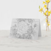Nam het Kleurende Wenskaart van het Blad toe Kaart (Gele Bloem)