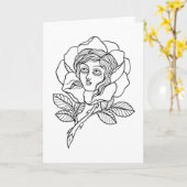 Nam meisjeswenskaart toe kaart (Gele Bloem)