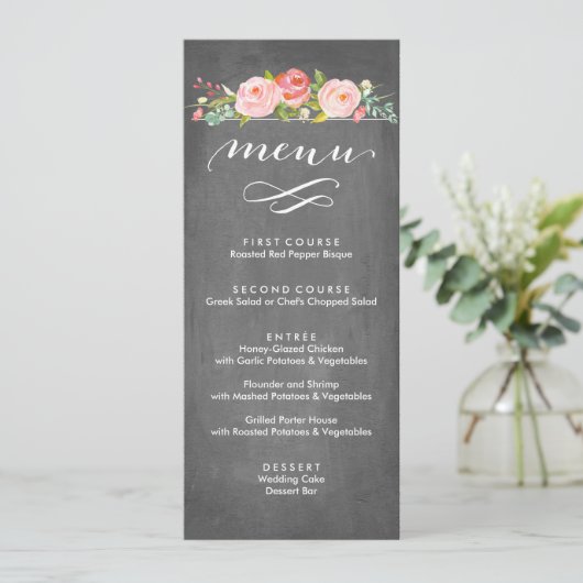 Nam Menu van het Huwelijk van de Tuin het Bloemen (Staand voorkant)