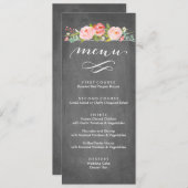 Nam Menu van het Huwelijk van de Tuin het Bloemen (Voorkant / Achterkant)