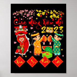 Nam Moi Nhu Y Vietnamees Nieuwjaar Kattenjaar F Poster