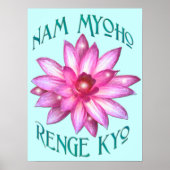"Nam Myoho Renge Kyo"Boeddhisme Poster Print (Voorkant)