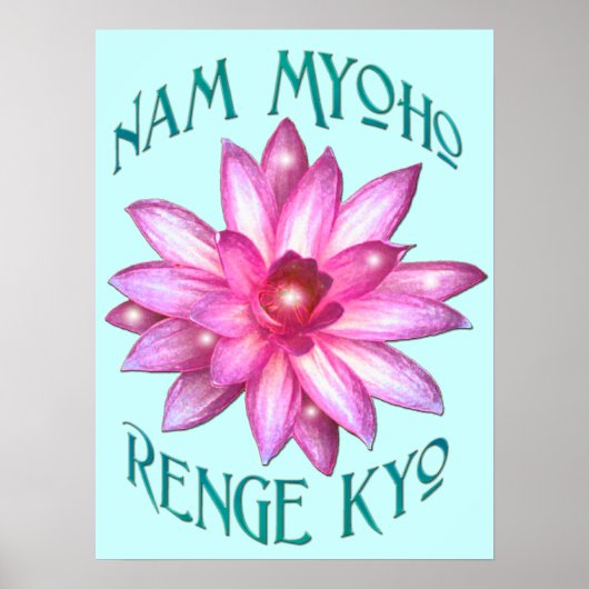 "Nam Myoho Renge Kyo"Boeddhisme Poster Print (Voorkant)