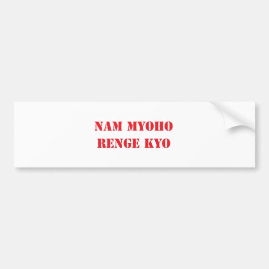 Nam Myoho Renge Kyo Bumpersticker (Voorkant)