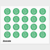 Nam Myoho Renge Kyo Groen Boeddhisme Mantra Ronde Sticker (Vel)