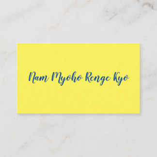 Nam Myoho Renge Kyo Lotus Buddhist Visitekaartje