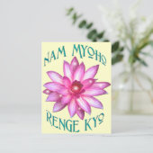 Nam Myoho Renge Kyo met Lotus Flower Design Briefkaart (Staand voorkant)