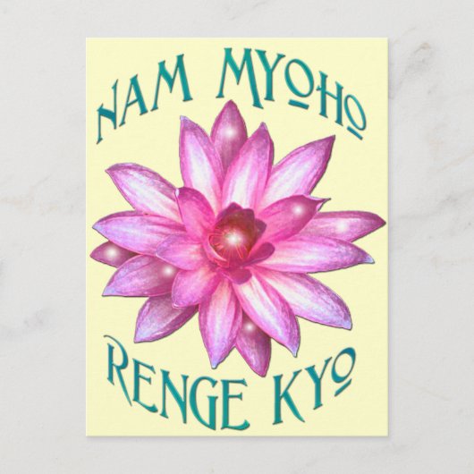 Nam Myoho Renge Kyo met Lotus Flower Design Briefkaart (Voorkant)